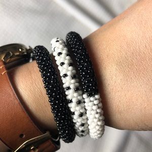 Lilly and Laura Black and White Bracelets